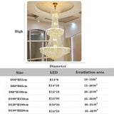 Luxury Staircase LED Crystal Chandelier