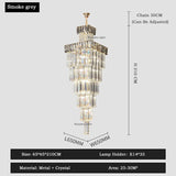 High-end Villa Staircase Crystal  Long Chandelier