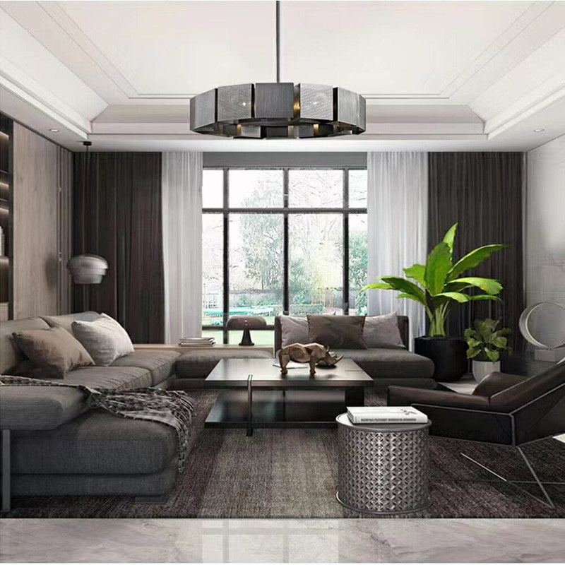 Industrial Style Black Metal Ceiling Chandeliers