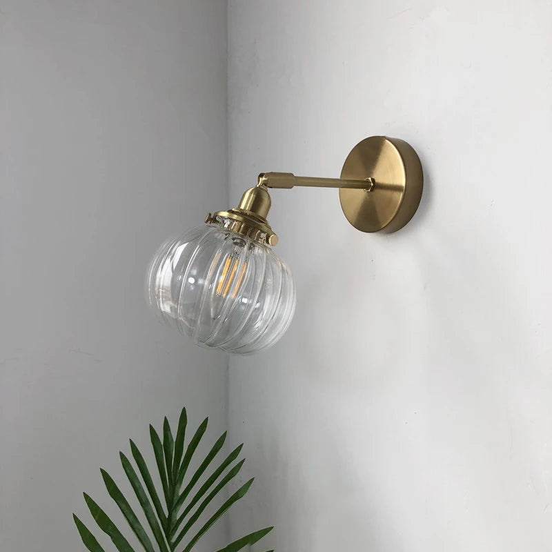 Minimalist Japanese Glass Wall Lamp