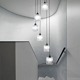 Ava Square Crystal Drop Chandelier
