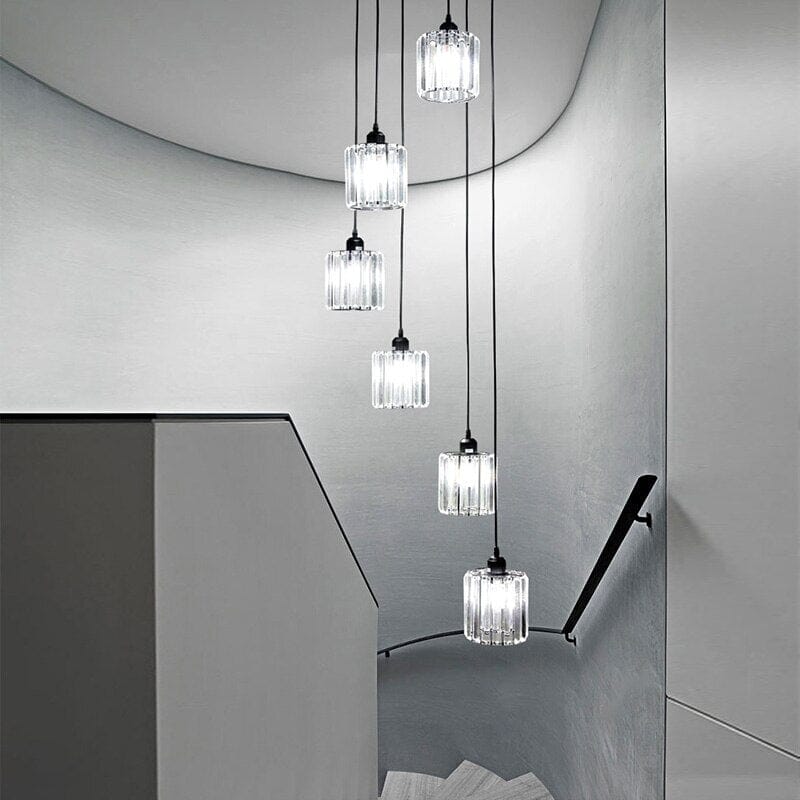 Ava Square Crystal Drop Chandelier