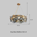 Creative Glass Lustre Gold Iron Pendant
