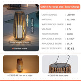 Rattan Portable Lantern LED Lights For Garden