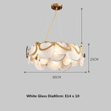 Creative Glass Lustre Gold Iron Pendant