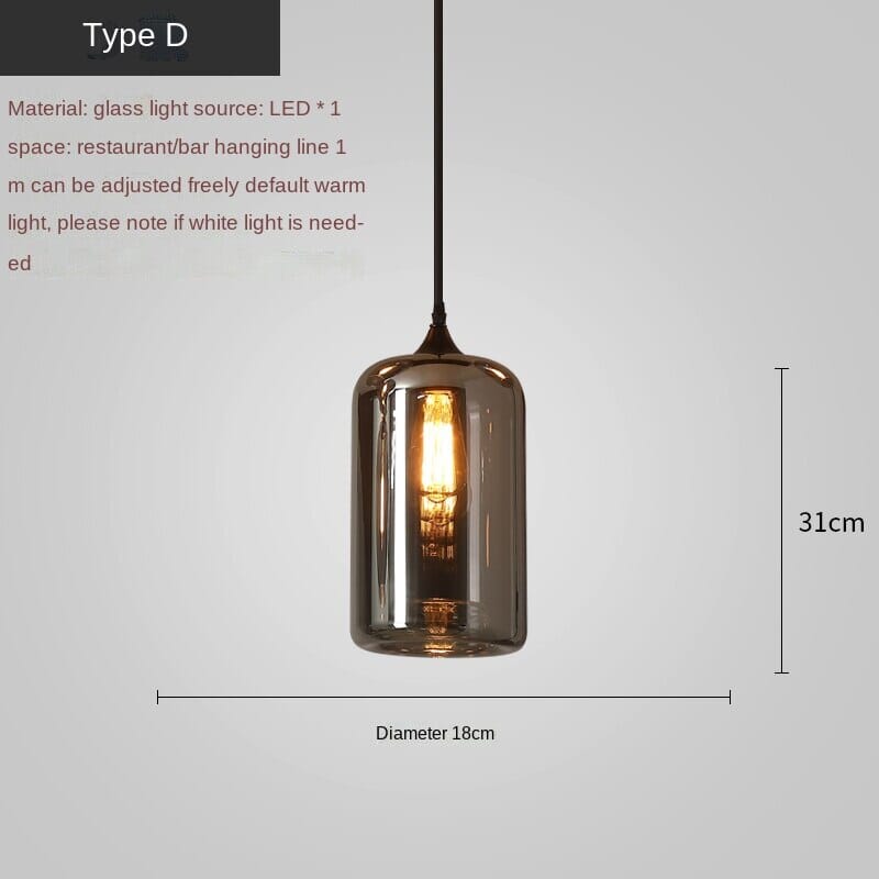 Nordic Apple Glass LED Pendant Lights