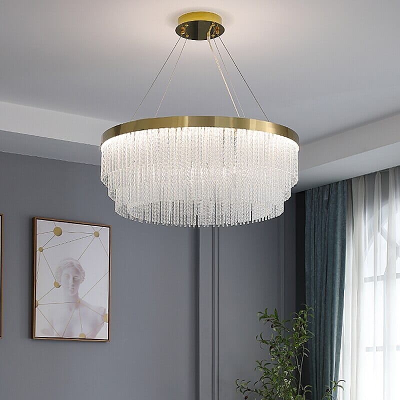 Postmodern Minimalist Luxury Crystal Chandelier