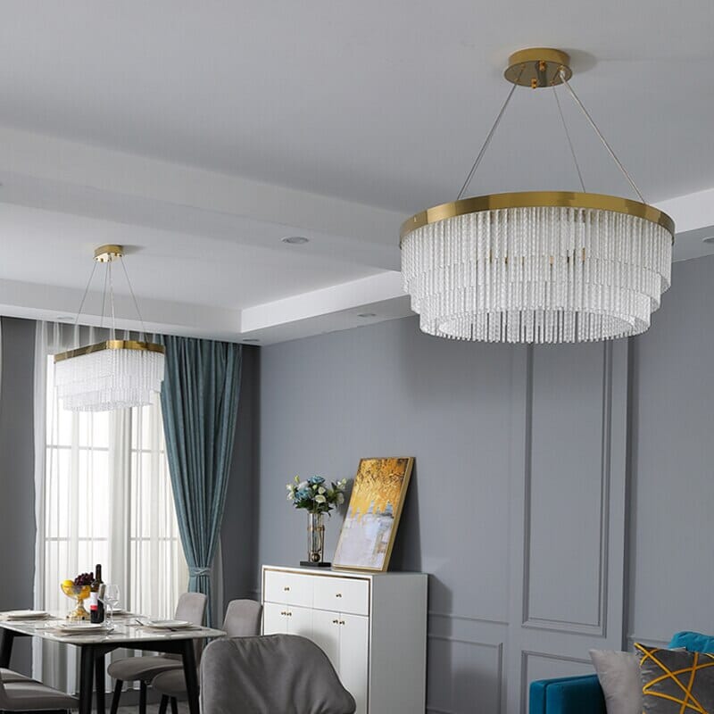 Postmodern Minimalist Luxury Crystal Chandelier