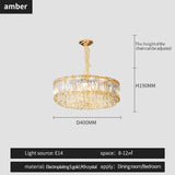 Round Simple Crystal Chandelier