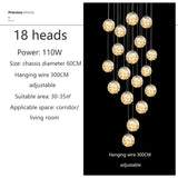 Glass Ball Ashante Chandelier