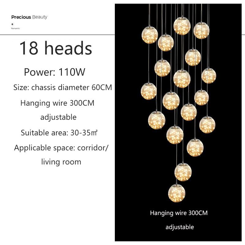 Glass Ball Ashante Chandelier