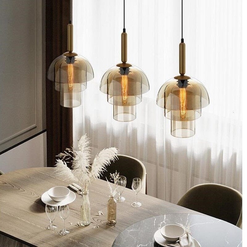 Vintage Art Champagne Glass Pendant Lamp