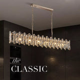 Bertie Rectangle Modern LED Long  Gold Chandelier