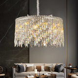 LED Crystal Gold Chrome Hanging Lamp
