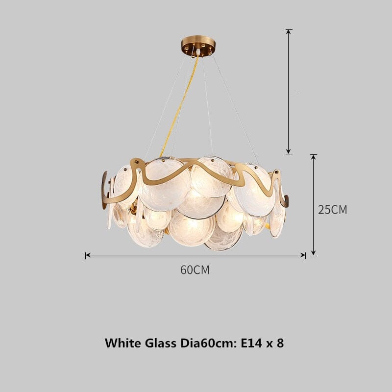 Creative Glass Lustre Gold Iron Pendant