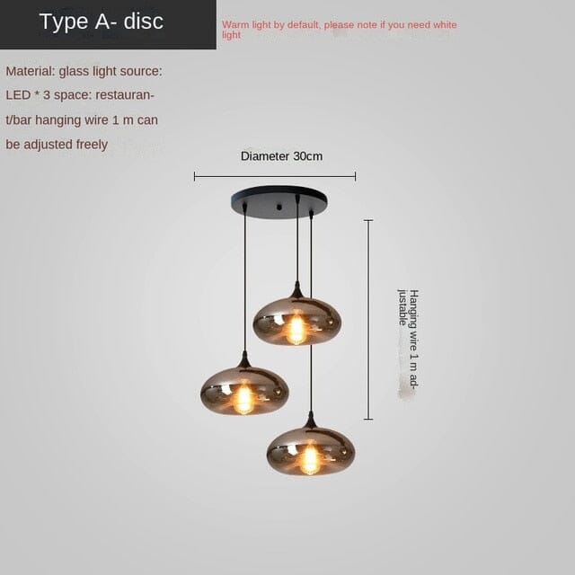 Nordic Restaurant Glass Pendant Lamp