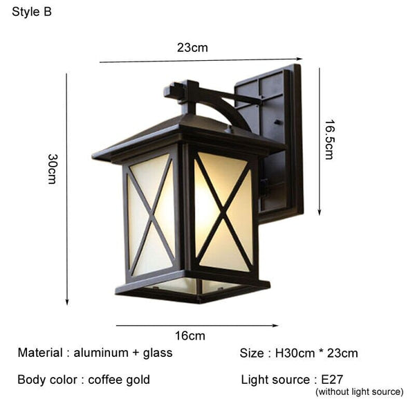 Deborah Outdoor Waterproof Retro Wall Light