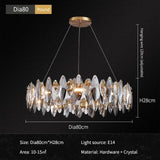NYRA Crystal Leaf Chandelier Collection