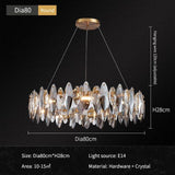 Nordic  Luxury Crystal Art Decor Hanging Lamp