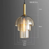 Vintage Art Champagne Glass Pendant Lamp