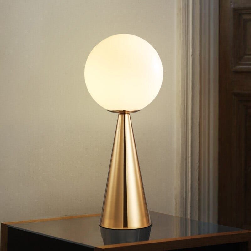 Creative Cone Golden Glass Art Table Lamp