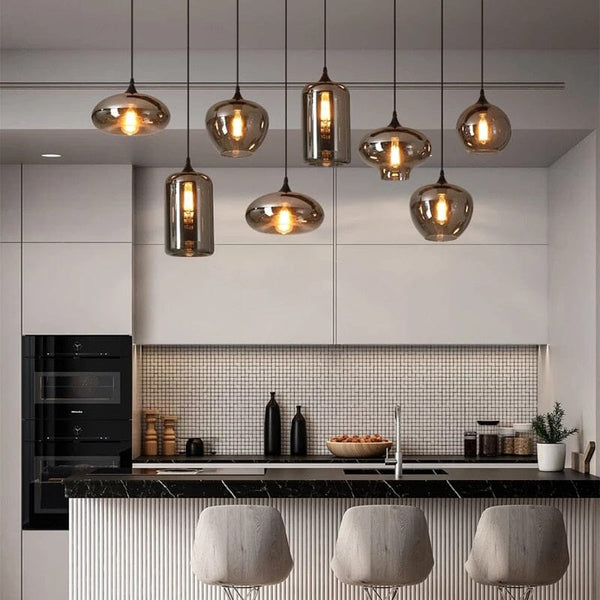 Nordic Apple Glass LED Pendant Lights