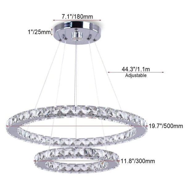 Royal 2 Ring Crystal Chandelier