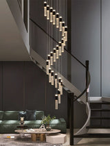 Modern Luxury Crystal Staircase Long Chandelier