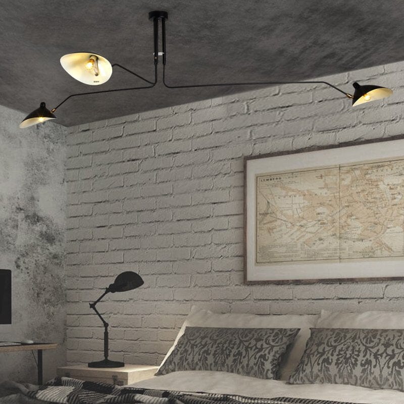 Nordic LED Iron Black Spider Ceiling Light