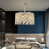 LED Crystal Gold Chrome Hanging Lamp