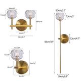 Ebony European Copper Crystal Wall Lights
