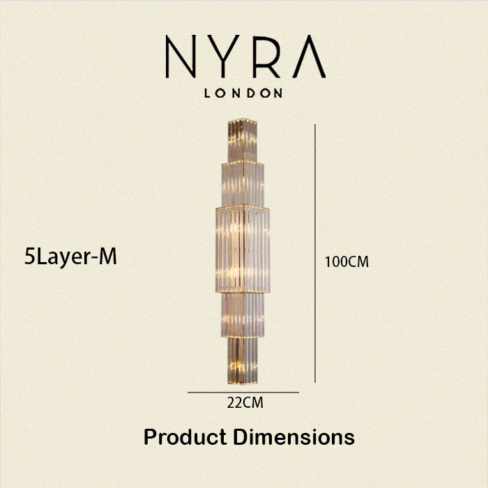 Opulent Pillar Crystal Wall Lamp