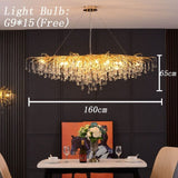 Golden Water Drop Crystal Chandelier