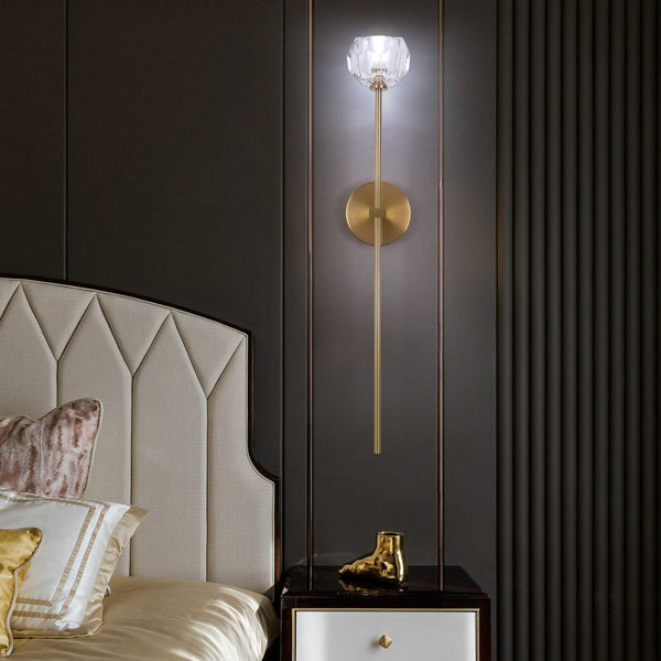 Ebony European Copper Crystal Wall Lights