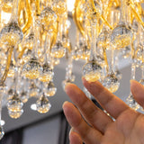 Golden Water Drop Crystal Chandelier