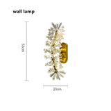 Modern Cooper Flower Crystal Chandelier
