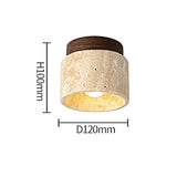 Japanese Wabi Sabi Yellow Marble Ceiling Light