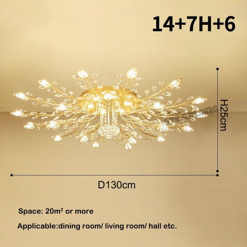Crystal Flower Wall Chandelier