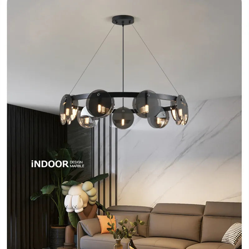 Modern Black Glass Pendant Light – NYRALONDON