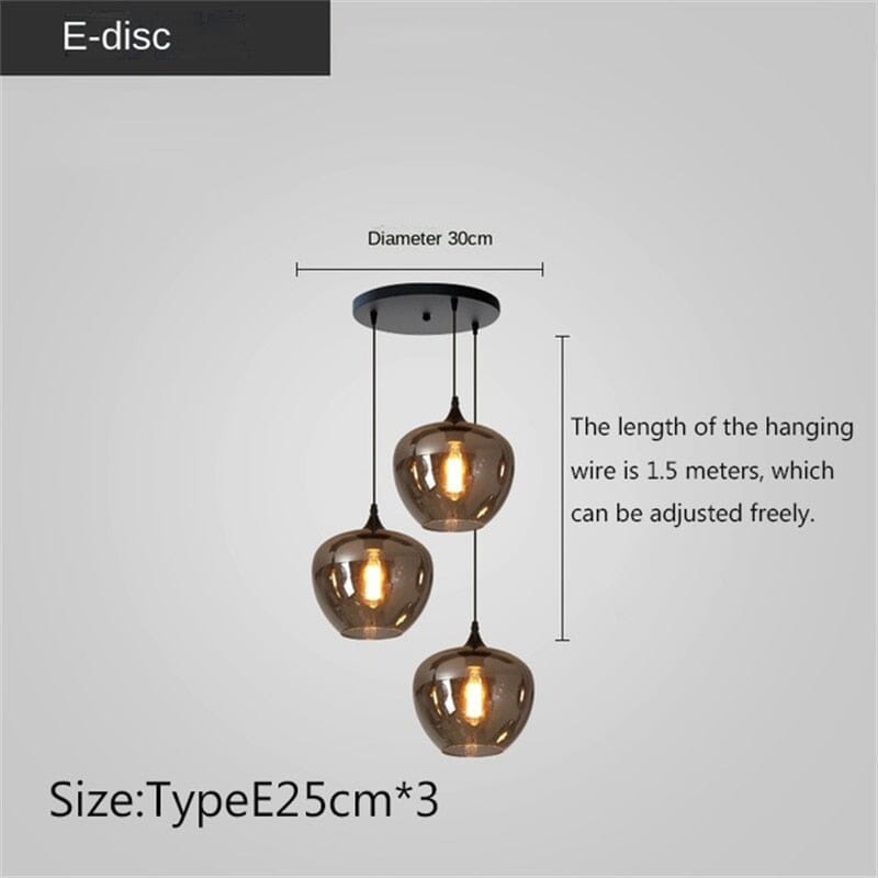 Nordic Apple Glass LED Pendant Lights