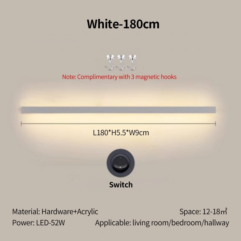 Long Strip Wall Lamp Shelf