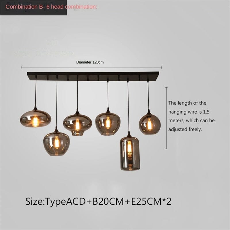 Nordic Apple Glass LED Pendant Lights