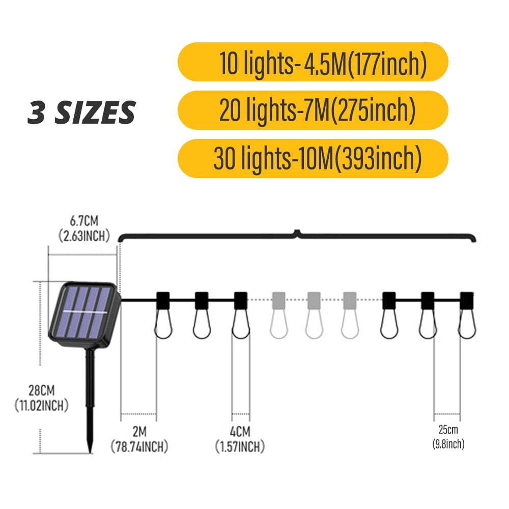 NYRA LED Solar String Lights