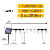 NYRA LED Solar String Lights IP65 Waterproof