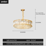 Round Simple Crystal Chandelier