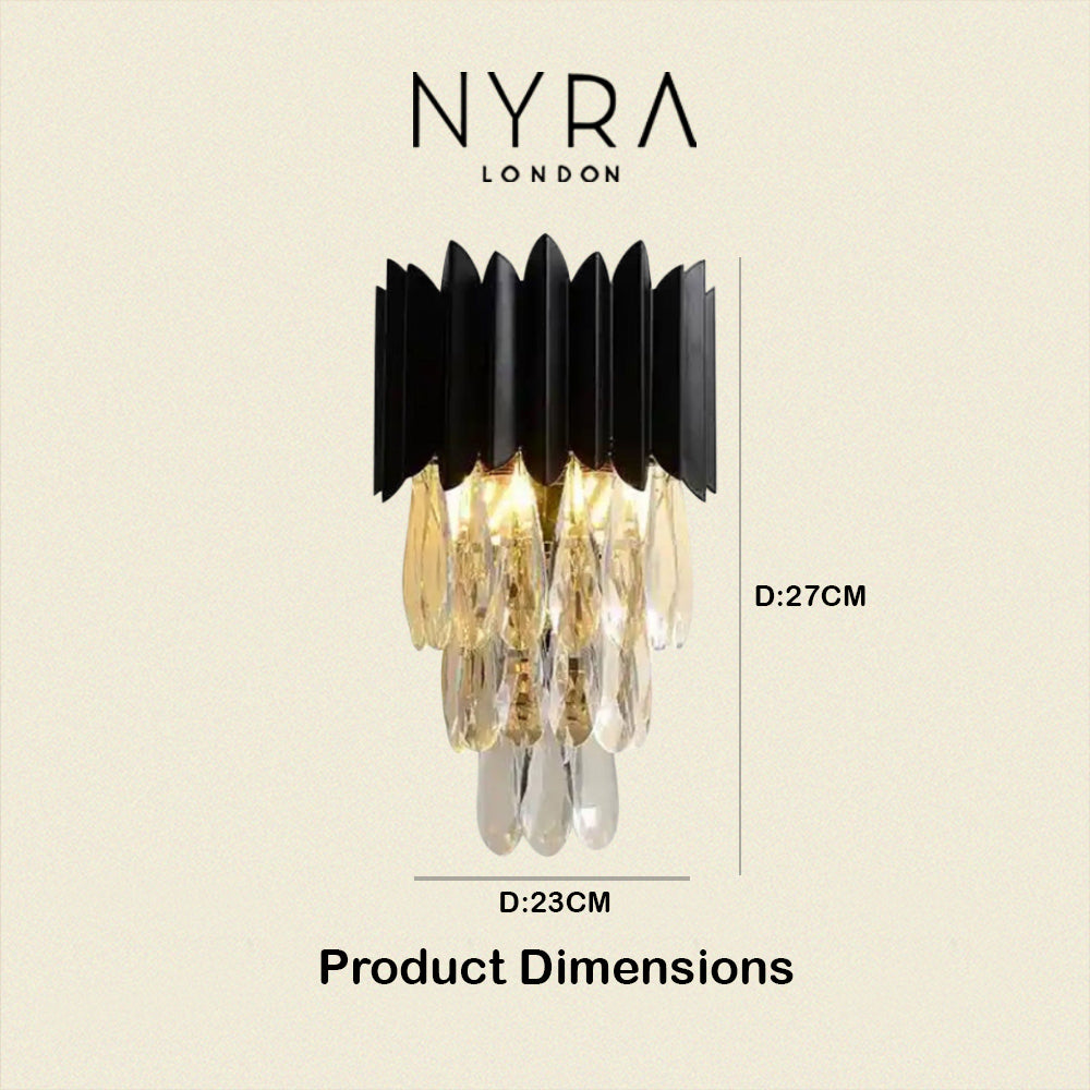 Size of Serena Crystal Wall Lamps