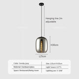 Minimalist Threaded Glass Hanging Lamp