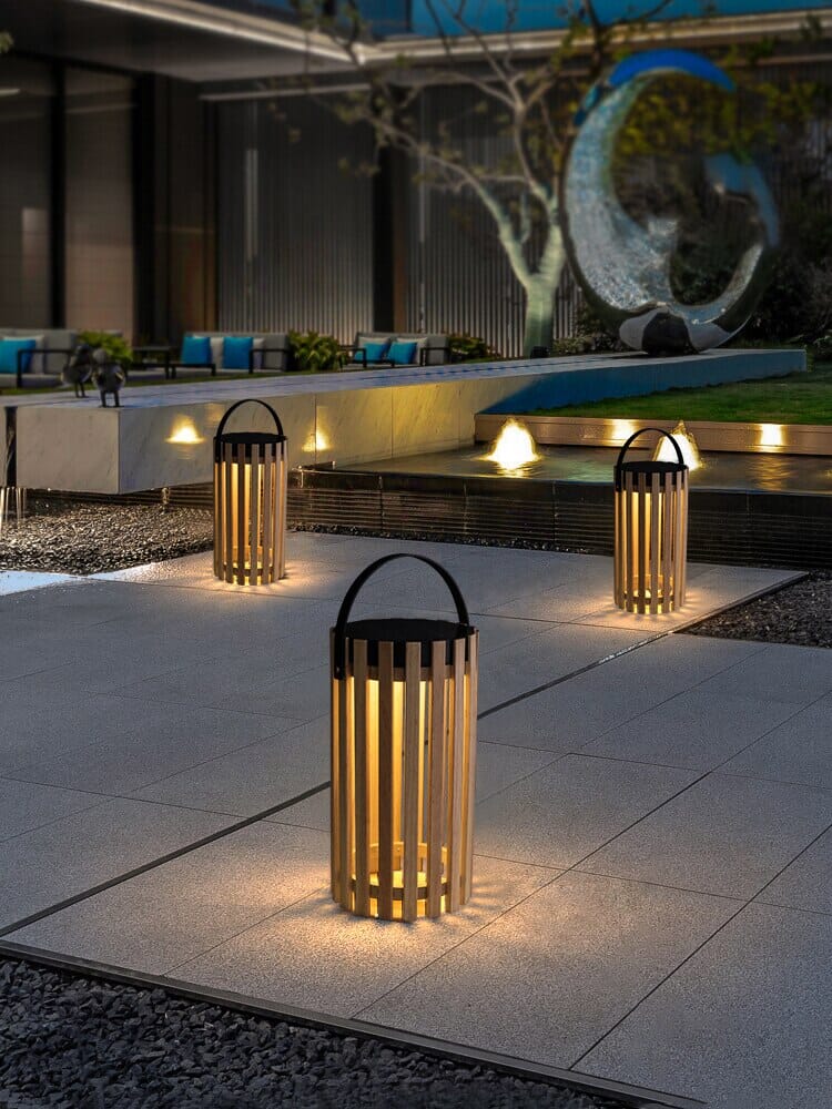 Portable Lantern Design LED Modern Solar Outdoor Floor Lamp