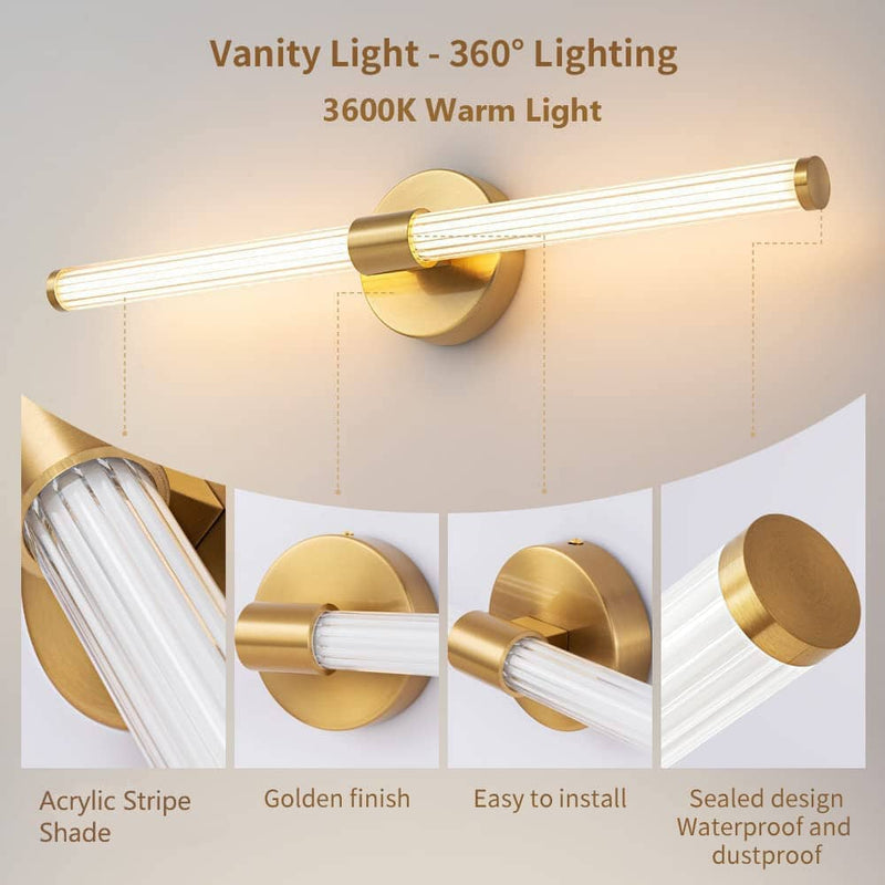 Luxury Gold Nikki Pole Wall Lamp