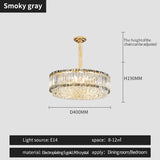Round Simple Crystal Chandelier